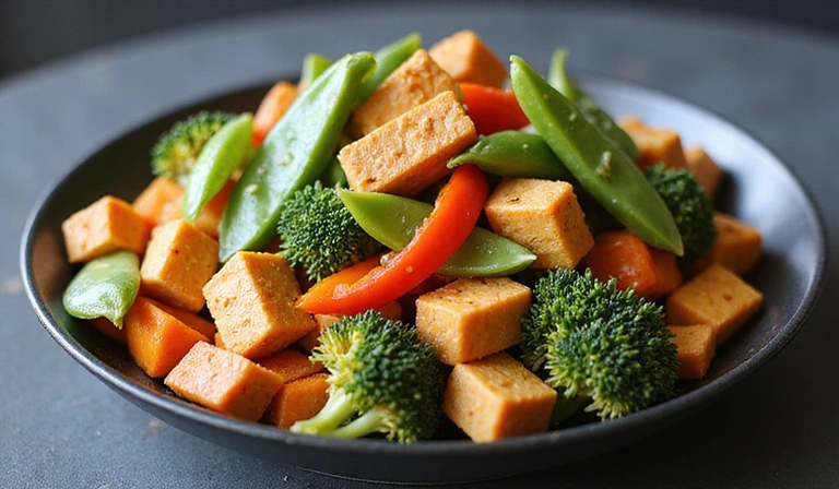 Szybki i zdrowy obiad: Tofu z warzywami